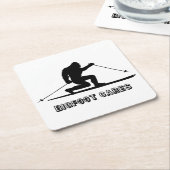 ビッグフット気にテレマークスキー スクエアペーパーコースター (アングル)