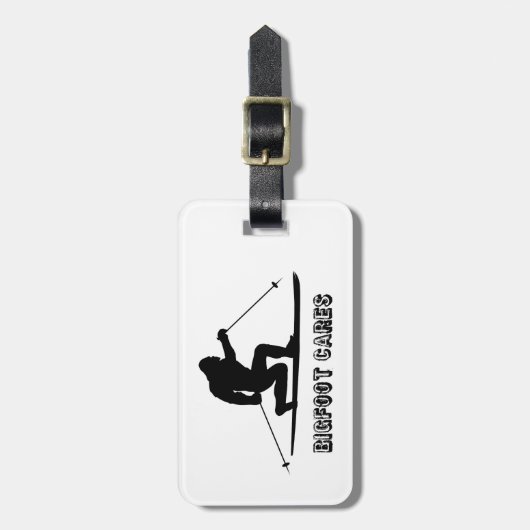 ビッグフット気にテレマークスキー ラゲッジタグ (正面縦)