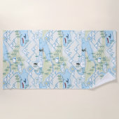 ビッグフット湖ライフ ビーチタオル (正面)