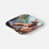 ビッグフット焼きハンバーガー ペーパープレート (傾斜あり)