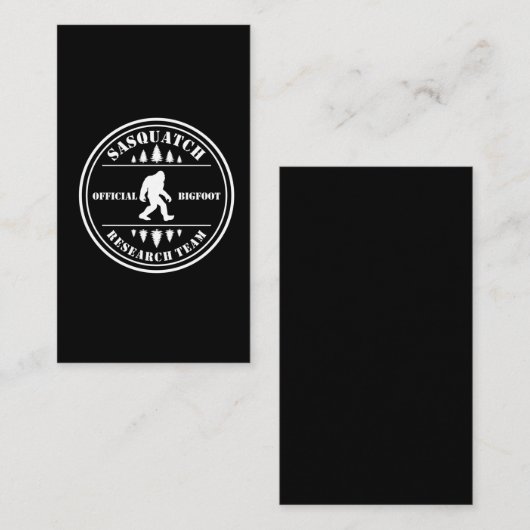 ビッグフット研究チームがユーモアをサスカッチ 名刺 (正面/裏面)