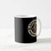 ビッグフット研究チームレトロヴィンテージサスカッチメンズ コーヒーマグカップ (正面右)