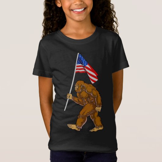 ビッグフット米国国旗 Tシャツ (正面)