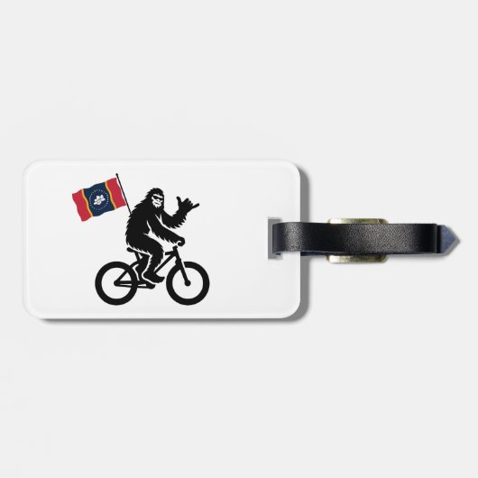 ビッグフット自転車ミシシッピ州旗 ラゲッジタグ (裏面横)