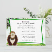 ビッグフット誕生日パーティーの招待 招待状 (スタンド正面)