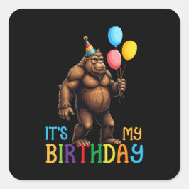 ビッグフット誕生日パーティー – 私の誕生日 スクエアシール