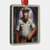 ビッグフット警官 メタルオーナメント (右)