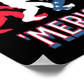 ビッグフット赤白青平和サインJuの4th ポスター (角)