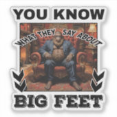 ビッグフット足ジョーク シール (正面)