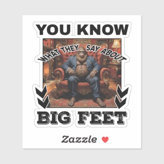ビッグフット足ジョーク シール (シート)