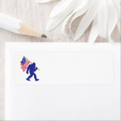 ビッグフット運のアメリカ国旗 ラベル (インサイチュ)