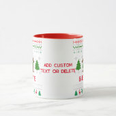 ビッグフット醜いクリスマスパーティークリスマススピリット マグカップ (中央)