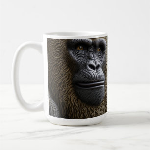 ビッグフット顔クローズアップ Gorilla, Skunk Ape コーヒーマグカップ