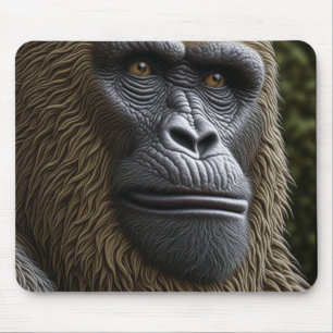 ビッグフット顔クローズアップ Gorilla, Skunk Ape マウスパッド