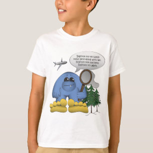 ビッグフット飛行機とネット Tシャツ