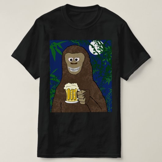 ビッグフット飲み Tシャツ (デザイン正面)