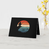 ビッグフット魚釣りサスカッチフリシャーマンファおもしろいーズ カード (黄色い花)