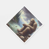 ビッグフット魚釣り スタンダードランチョンナプキン (角)