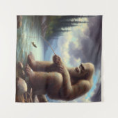 ビッグフット魚釣り タペストリー (正面(横))