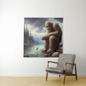 ビッグフット魚釣り タペストリー (インサイチュ)