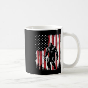 ビッグフット・アメリカ国旗7月4日 コーヒーマグカップ