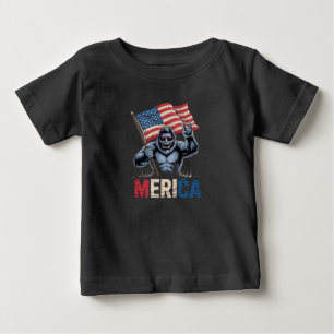 ビッグフット アメリカ ロック アメリカ国旗 愛国心 ベビーTシャツ