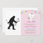 ビッグフット・アーチャーのシルエット 招待状 (正面/裏面)