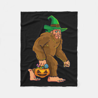 ビッグフット ウィッチ パンプキン ハロウィン 女子 フリースブランケット