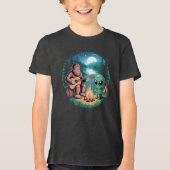 ビッグフット エイリアン UFO 謎の生物 月 超常現象 トライブレンドTシャツ (正面)