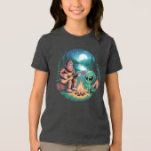 ビッグフット エイリアン UFO 謎の生物 月 超常現象 トライブレンドTシャツ (正面)