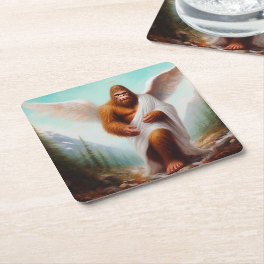 ビッグフット・エンジェル スクエアペーパーコースター (アングル)