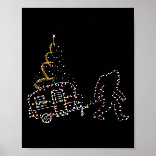 ビッグフット カメラ付き車ライト クリスマス ポスター (正面)