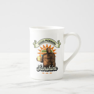 ビッグフット コーヒー おもしろ 朝のユーモア ボーンチャイナマグカップ