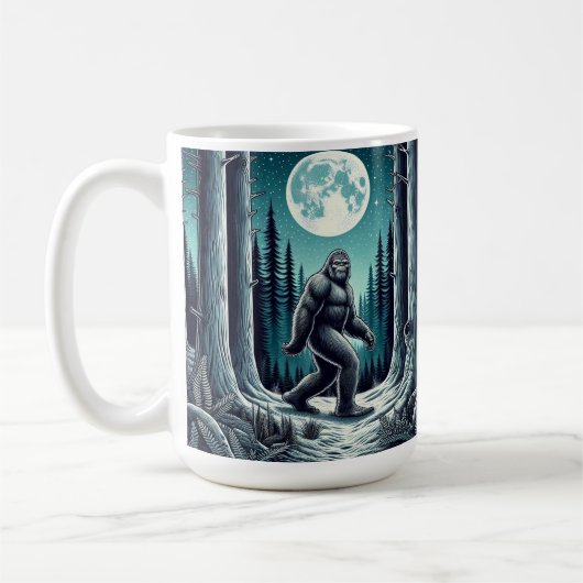 ビッグフット、サスカッチ愛好家に最適 コーヒーマグカップ (左)