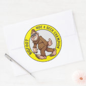 ビッグフット |サスカッチ（編集可能）クラシックラウンドスティック ラウンドシール (封筒)