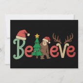 ビッグフット サスクワッチ サンタ クリスマス ツリーを信じて (正面)