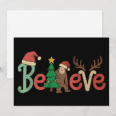 ビッグフット サスクワッチ サンタ クリスマス ツリーを信じて (正面/裏面)