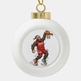 ビッグフット サスクワッチ バスケットボール クリスマス 2026 ホリデー セラミックボールオーナメント