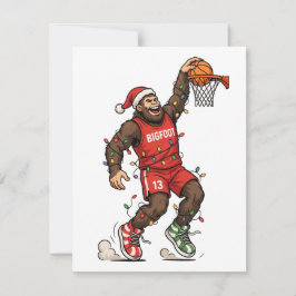 ビッグフット サスクワッチ バスケットボール クリスマス 2026 ホリデー ノートカード