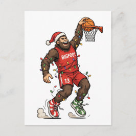 ビッグフット サスクワッチ バスケットボール クリスマス 2026 ホリデー ポストカード