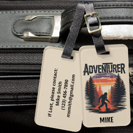 ビッグフット サスクワッチ ファニー スクワッチー フォレスト ヴィンテージ ラゲッジタグ