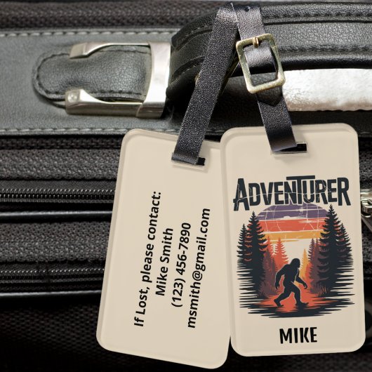 ビッグフット サスクワッチ ファニー スクワッチー フォレスト ヴィンテージ ラゲッジタグ