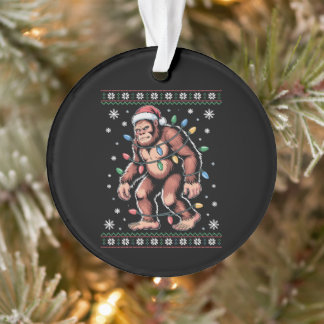 ビッグフット サンタ帽 アグリーセーター サスクワッチ クリスマス オーナメント