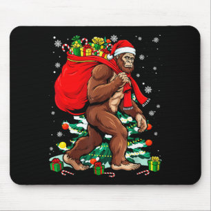 ビッグフット サンタ クリスマスバッグ Xmas 帽子 サスクワッチ マウスパッド