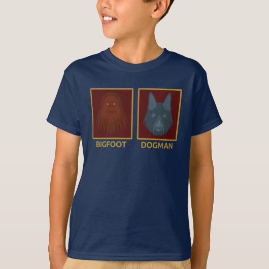 ビッグフット&ドッグマン キッズTシャツ Tシャツ (正面)