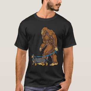 ビッグフット ドッグ ウォーク ダックスフンド サスクワッチ キッズ メンズ ウィメン Tシャツ