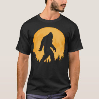 ビッグフット ナイト ミニマリスト フルムーン ツリー Tシャツ