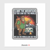 ビッグフット ハイキング 登山家 世界を見に山へ登る シール (シート)