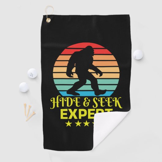 ビッグフット ハイド・アンド・シークの達人 おもしろTシャツ ゴルフタオル (インサイチュ)