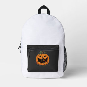ビッグフット ハロウィン パンプキン シルエット デザイン 1 プリントバックパック